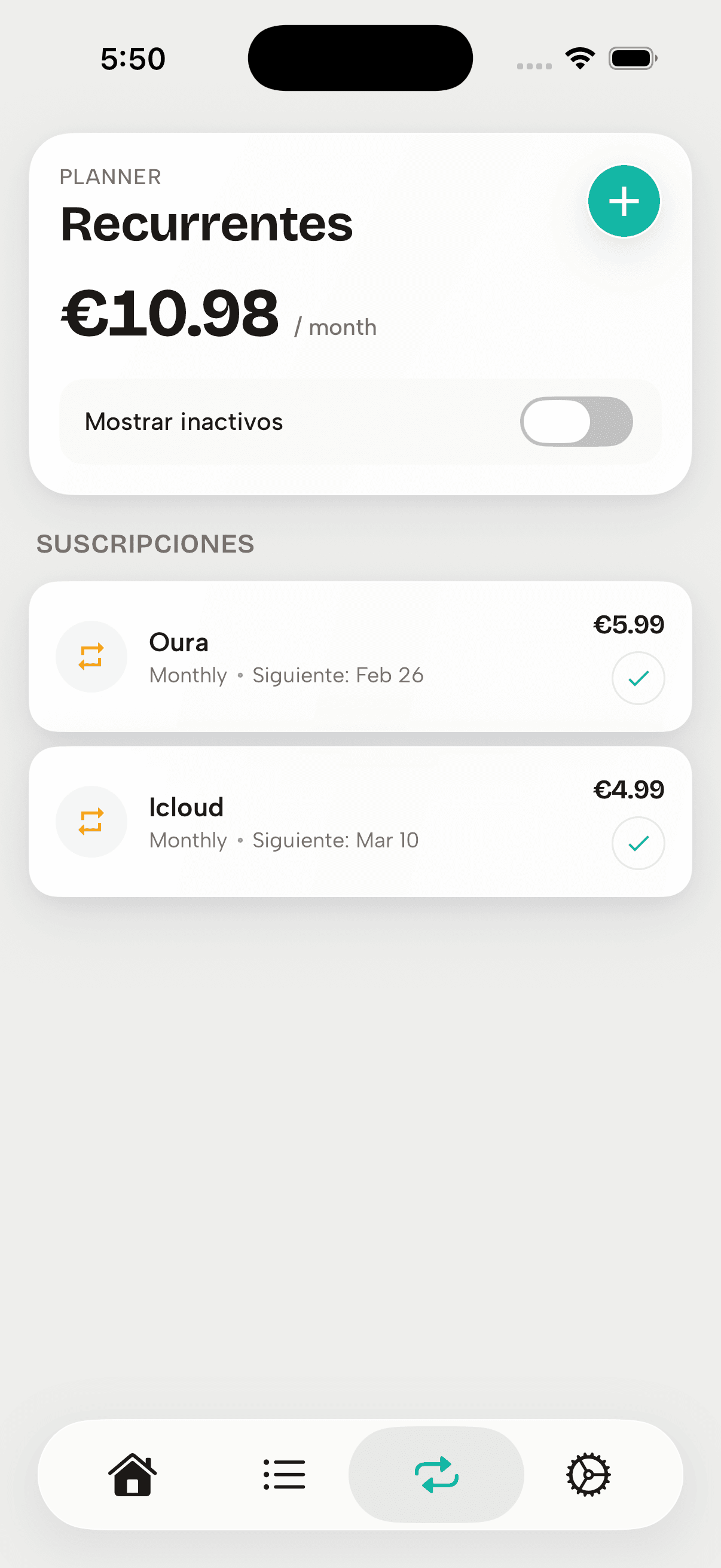 FI-532 Recurring bills & subscriptions